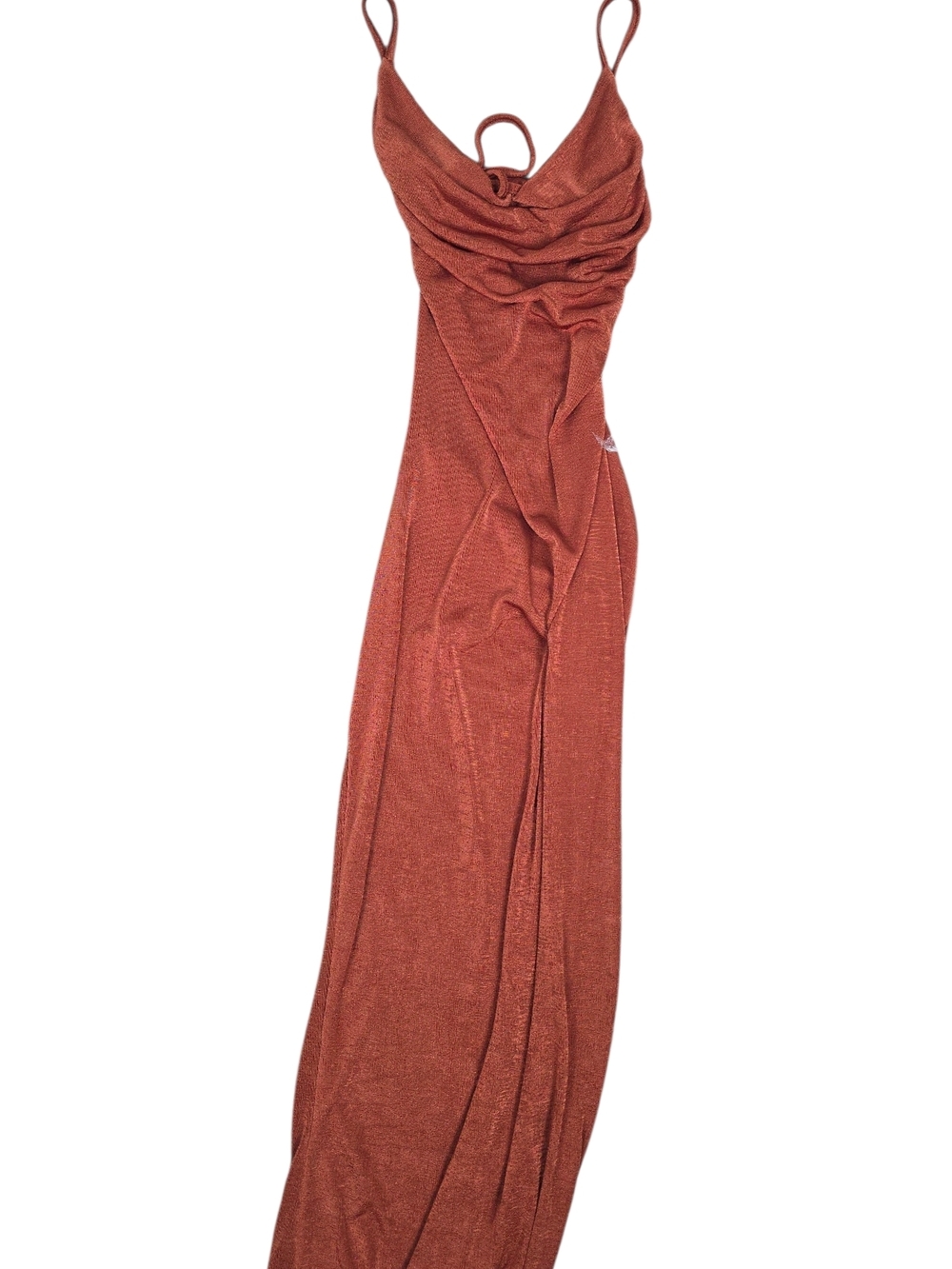 Rust Maxi Dress Open Back - Picture 6 of 7